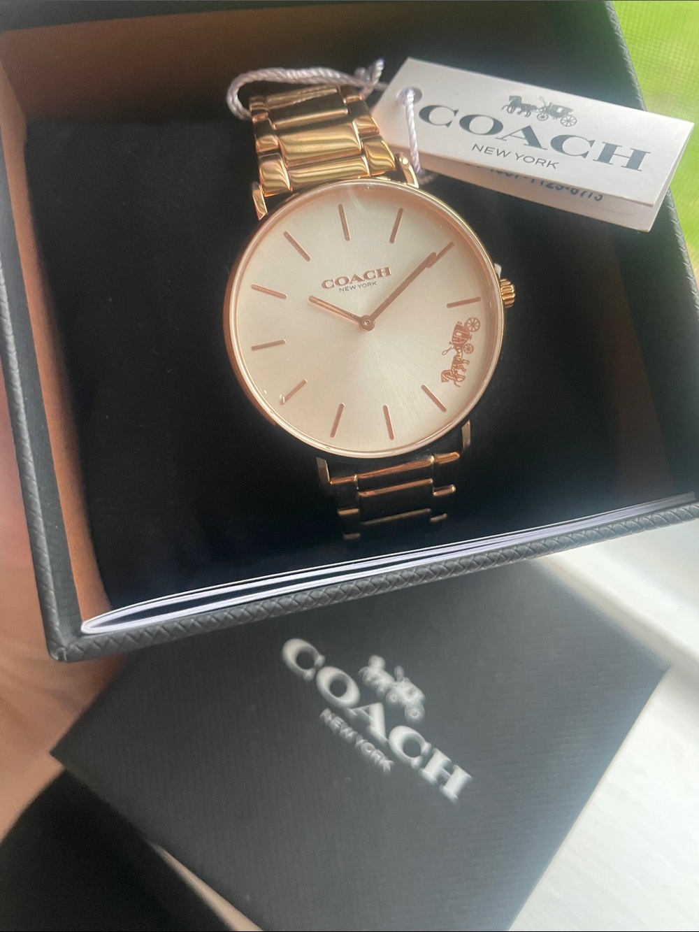 Rose gold Coach watch new with tag